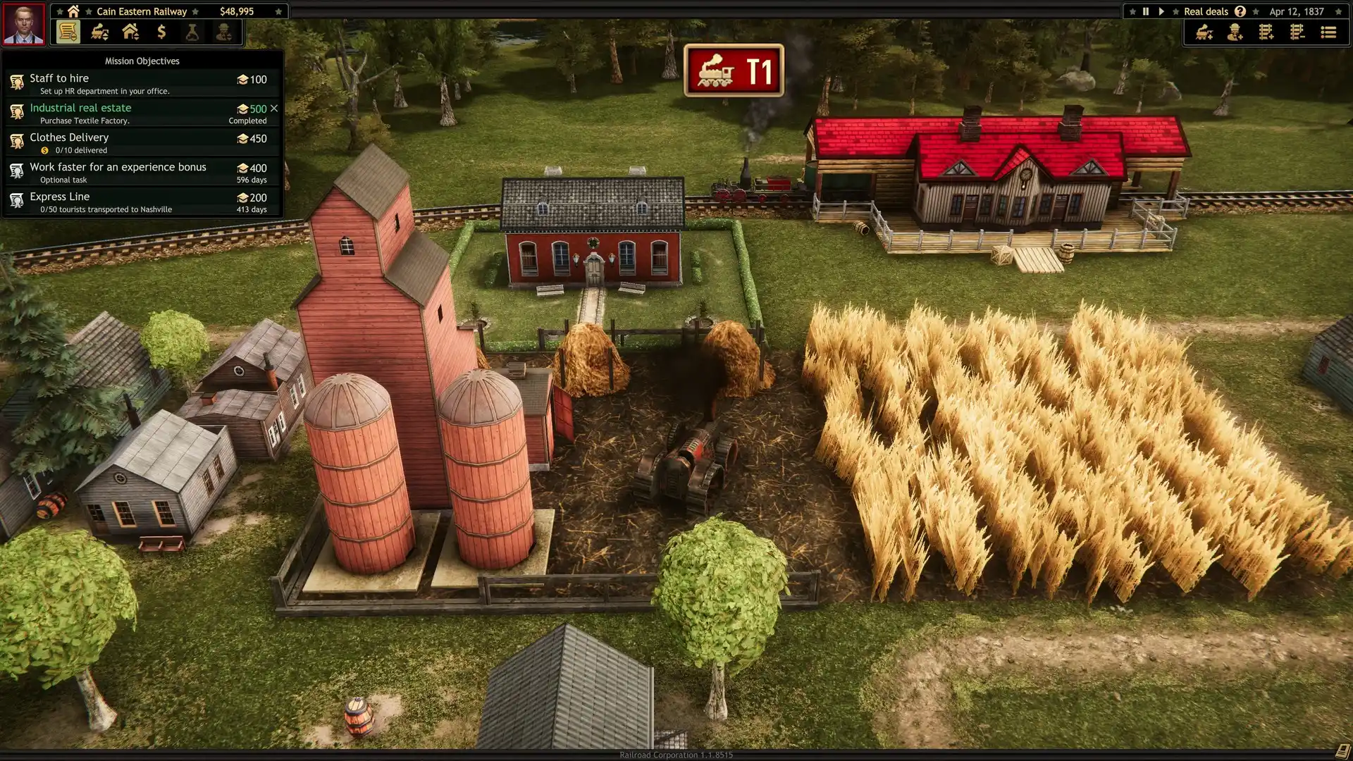 铁路公司2 Railroad Corporation 2 v0.8.14771版|官方英文+铁路公司 Railroad Corporation v1.1.13420版|集成全DLC|官方中文